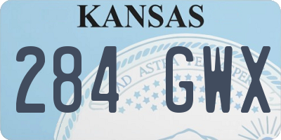 KS license plate 284GWX