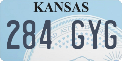 KS license plate 284GYG