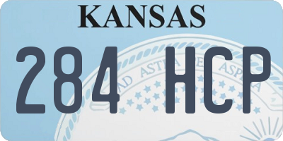 KS license plate 284HCP