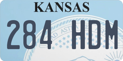 KS license plate 284HDM