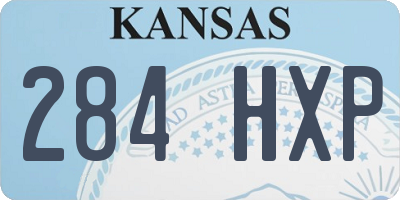 KS license plate 284HXP