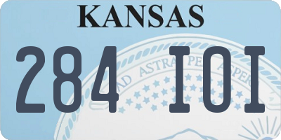 KS license plate 284IOI
