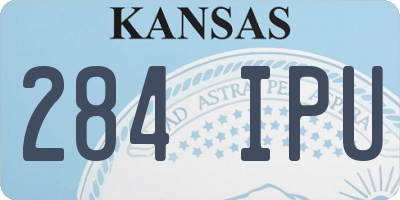 KS license plate 284IPU