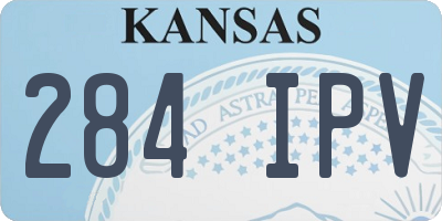 KS license plate 284IPV