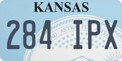 KS license plate 284IPX
