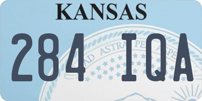 KS license plate 284IQA