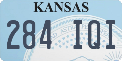 KS license plate 284IQI