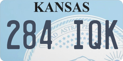 KS license plate 284IQK