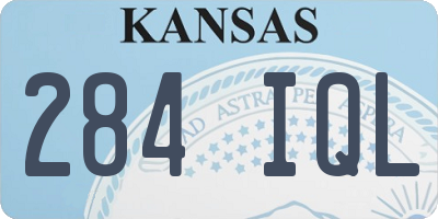 KS license plate 284IQL