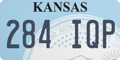 KS license plate 284IQP
