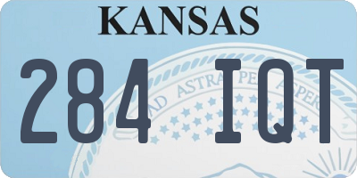 KS license plate 284IQT