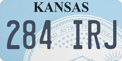 KS license plate 284IRJ