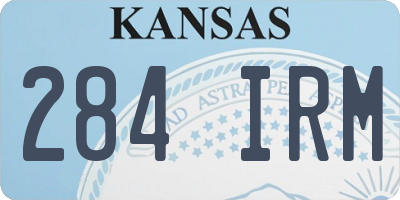 KS license plate 284IRM