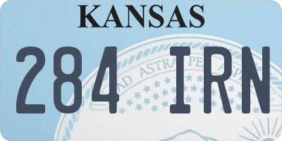 KS license plate 284IRN