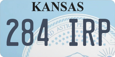 KS license plate 284IRP