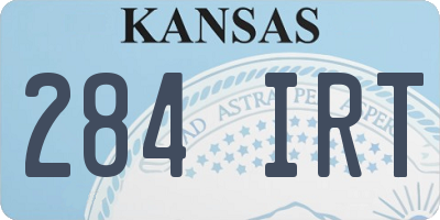 KS license plate 284IRT