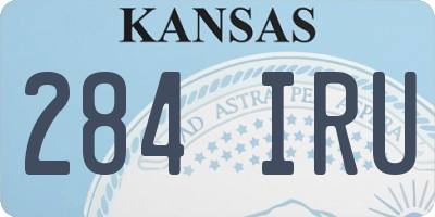 KS license plate 284IRU