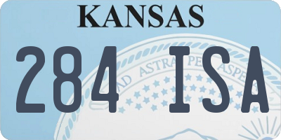 KS license plate 284ISA