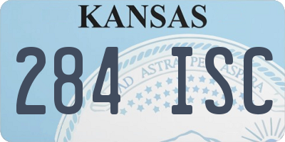 KS license plate 284ISC