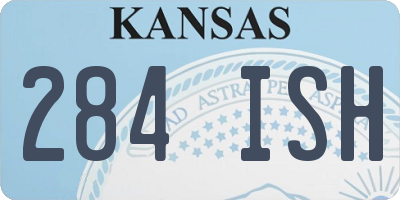 KS license plate 284ISH