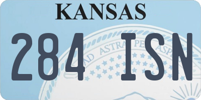 KS license plate 284ISN