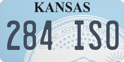 KS license plate 284ISO