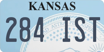 KS license plate 284IST