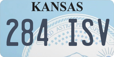 KS license plate 284ISV