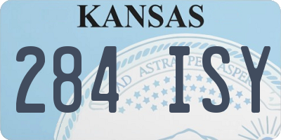 KS license plate 284ISY