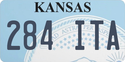 KS license plate 284ITA
