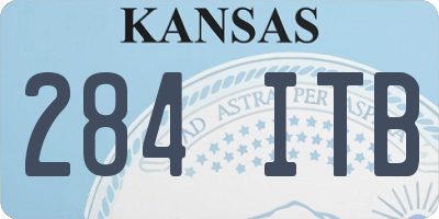 KS license plate 284ITB