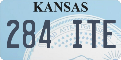 KS license plate 284ITE