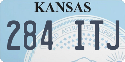 KS license plate 284ITJ