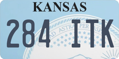 KS license plate 284ITK