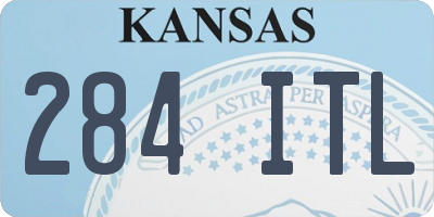 KS license plate 284ITL