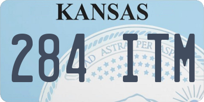 KS license plate 284ITM