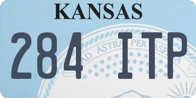 KS license plate 284ITP