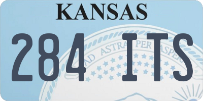 KS license plate 284ITS