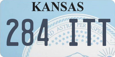 KS license plate 284ITT