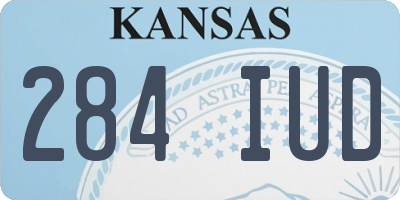 KS license plate 284IUD