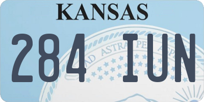 KS license plate 284IUN