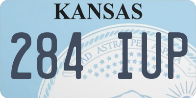 KS license plate 284IUP
