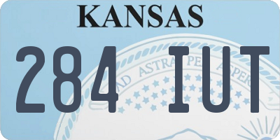 KS license plate 284IUT