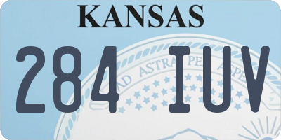 KS license plate 284IUV