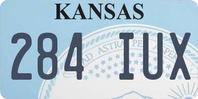 KS license plate 284IUX