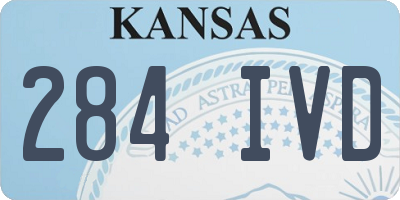 KS license plate 284IVD