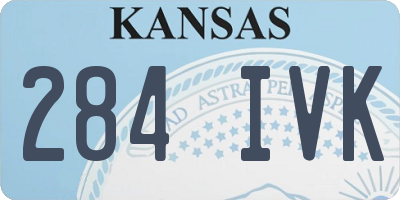 KS license plate 284IVK