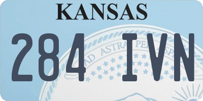 KS license plate 284IVN