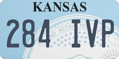 KS license plate 284IVP