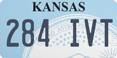 KS license plate 284IVT